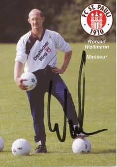 Roland Wollmann  1990/1991  FC St.Pauli  Fußball Autogrammkarte original signiert 