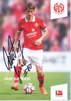 Filip Djuricic  2014/2015  FSV Mainz 05  Fußball Autogrammkarte original signiert 