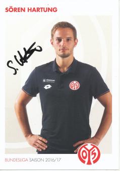 Sören Hartung   2016/2017  FSV Mainz 05  Fußball Autogrammkarte original signiert 