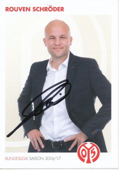 Rouven Schröder   2016/2017  FSV Mainz 05  Fußball Autogrammkarte original signiert 