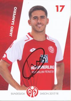 Jairo Samperio  2017/2018    FSV Mainz 05  Fußball Autogrammkarte original signiert 