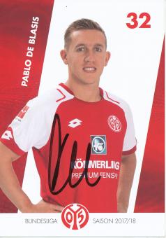 Pablo de Blasis  2017/2018   FSV Mainz 05  Fußball Autogrammkarte original signiert 