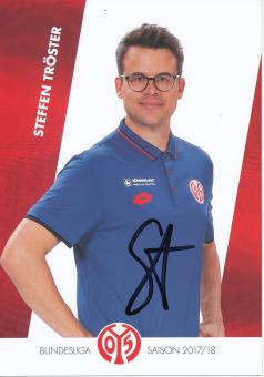 Steffen Tröster  2017/2018   FSV Mainz 05  Fußball Autogrammkarte original signiert 