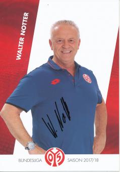 Walter Notter  2017/2018   FSV Mainz 05  Fußball Autogrammkarte original signiert 