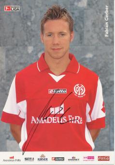 Fabian Gerber   2002/2003   FSV Mainz 05  Fußball Autogrammkarte original signiert 