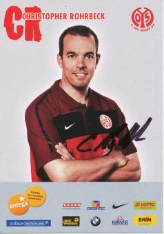 Christopher Rohrbeck   2010/2011   FSV Mainz 05  Fußball Autogrammkarte original signiert 