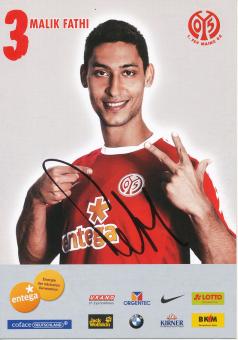 Malik Fathi   2010/2011   FSV Mainz 05  Fußball Autogrammkarte original signiert 