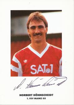 Norbert Hönnscheidt  1990/1991  FSV Mainz 05  Fußball Autogrammkarte original signiert 
