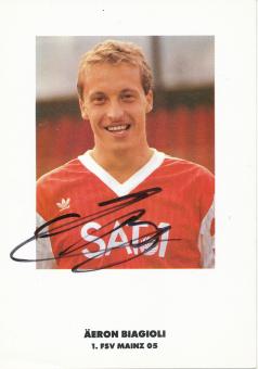 Äeron Biagioli  1990/1991  FSV Mainz 05  Fußball Autogrammkarte original signiert 