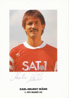 Karl Helmut Mähn  1990/1991  FSV Mainz 05  Fußball Autogrammkarte original signiert 