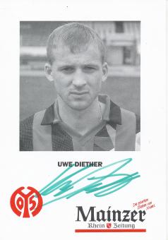 Uwe Dietmer  1992/1993  FSV Mainz 05  Fußball Autogrammkarte original signiert 