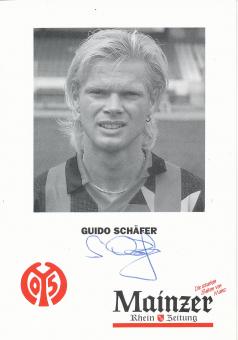 Guido Schäfer  1992/1993  FSV Mainz 05  Fußball Autogrammkarte original signiert 