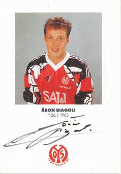 Äron Biagoli  1991/1992  FSV Mainz 05  Fußball Autogrammkarte original signiert 