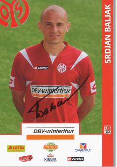 Srdjan Baljak  2007/2008  FSV Mainz 05  Fußball Autogrammkarte original signiert 