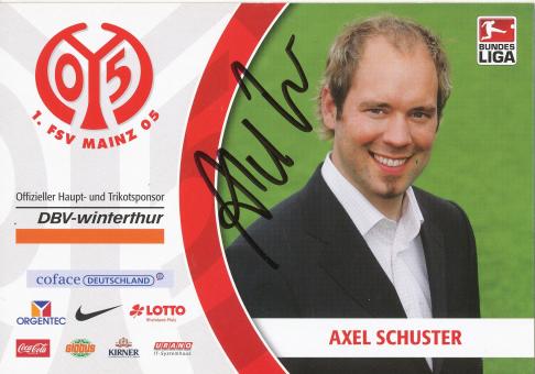 Axel Schuster   2008/2009  FSV Mainz 05  Fußball Autogrammkarte original signiert 