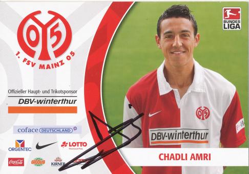 Chadli Amri   2008/2009  FSV Mainz 05  Fußball Autogrammkarte original signiert 