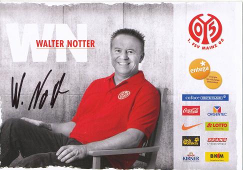 Walter Notter   2009/2010  FSV Mainz 05  Fußball Autogrammkarte original signiert 