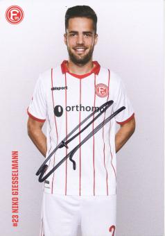 Niko Giesselmann  2017/2018  Fortuna Düsseldorf  Fußball Autogrammkarte original signiert 