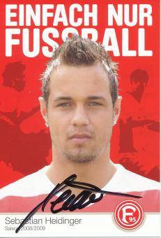 Sebastian Heidinger   2008/2009  Fortuna Düsseldorf  Fußball Autogrammkarte original signiert 
