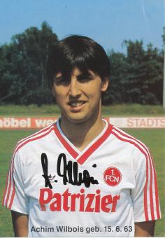 Achim Wilbois  1986/1987  FC Nürnberg  Fußball Autogrammkarte original signiert 