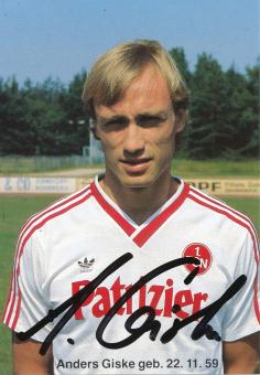 Anders Giske  1986/1987  FC Nürnberg  Fußball Autogrammkarte original signiert 