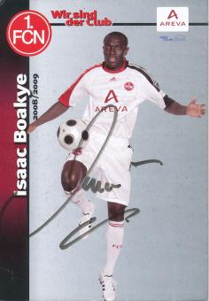 Isaac Boakye  2008/2009  FC Nürnberg  Fußball Autogrammkarte original signiert 