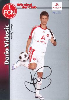 Dario Vidosic  2008/2009  FC Nürnberg  Fußball Autogrammkarte original signiert 