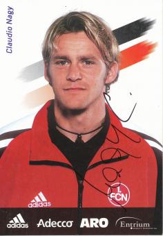 Claudio Nagy  2001/2002  FC Nürnberg  Fußball Autogrammkarte original signiert 