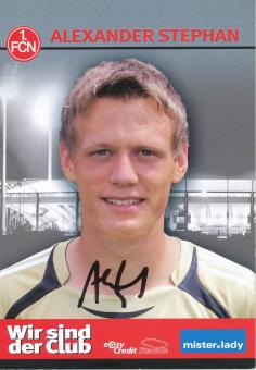 Alexander Stephan  2006/2007  FC Nürnberg  Fußball Autogrammkarte original signiert 