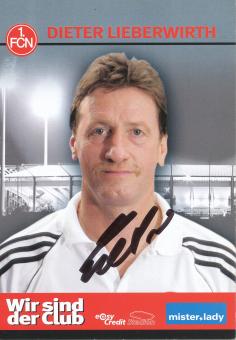 Dieter Lieberwirth   2006/2007  FC Nürnberg  Fußball Autogrammkarte original signiert 