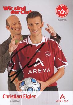 Christian Eigler  2009/2010  FC Nürnberg  Fußball Autogrammkarte original signiert 