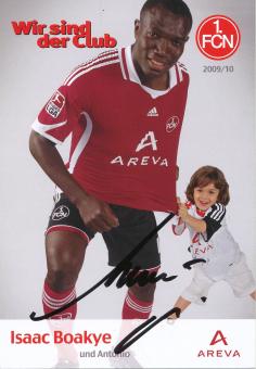 Isaac Boakye  2009/2010  FC Nürnberg  Fußball Autogrammkarte original signiert 