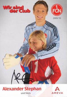 Alexander Stephan  2009/2010  FC Nürnberg  Fußball Autogrammkarte original signiert 