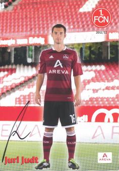 Juri Judt  2011/2012  FC Nürnberg  Fußball Autogrammkarte original signiert 