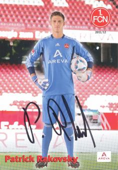 Patrick Rakovsky  2011/2012  FC Nürnberg  Fußball Autogrammkarte original signiert 