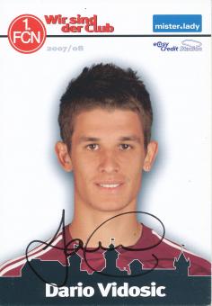 Dario Vidosic  2007/2008  FC Nürnberg  Fußball Autogrammkarte original signiert 