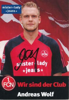 Andreas Wolf  2005/2006  FC Nürnberg  Fußball Autogrammkarte original signiert 