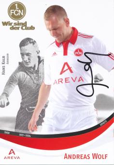 Andreas Wolf  2010/2011  FC Nürnberg  Fußball Autogrammkarte original signiert 