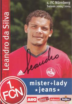 Leandro Da Silva  2004/2005  FC Nürnberg  Fußball Autogrammkarte original signiert 