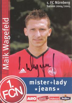 Maik Wagenfeld  2004/2005  FC Nürnberg  Fußball Autogrammkarte original signiert 