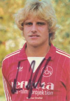 Werner Dreßel  1981/1982   FC Nürnberg  Fußball Autogrammkarte original signiert 