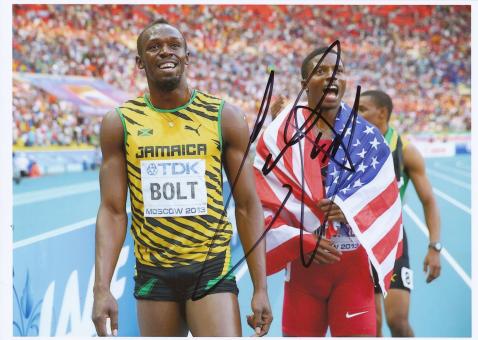 Curtis Mitchell USA  3. WM 2013  Leichtathletik Foto original signiert 