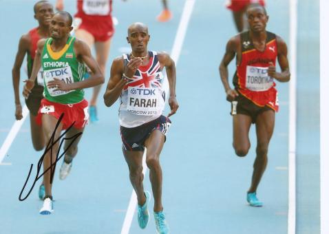 Ibrahim Jeilan Äthiopien  10 000m 2.WM 2013 Leichtathletik Foto original signiert 