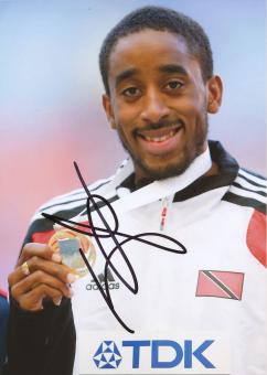 Jehue Gordon Trinidad und Tobago  400m Hürden WM 2013 Leichtathletik Foto original signiert 