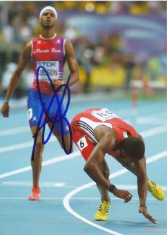 Jehue Gordon Trinidad und Tobago  400m Hürden WM 2013 Leichtathletik Foto original signiert 