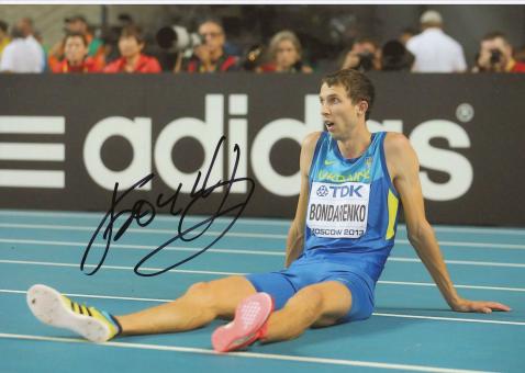 Bohdan Bondarenko Ukraine Hochsprung WM 2013 Leichtathletik Foto original signiert 
