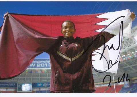 Mutaz Essa Barshim Katar Hochsprung WM 2013 Leichtathletik Foto original signiert 