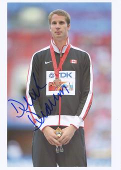 Derek Drouin Kanada Hochsprung WM 2013 Leichtathletik Foto original signiert 