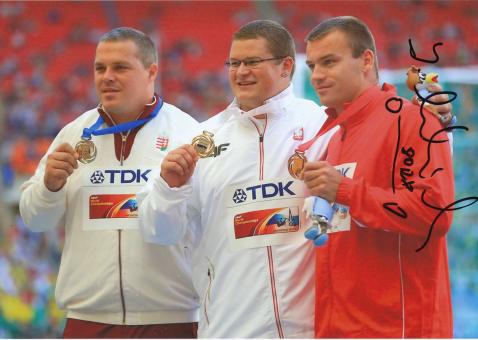 Lukas Melich Tschechien Hammerwurf  WM 2013 Leichtathletik Foto original signiert 