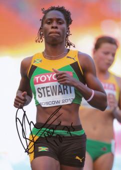 Kerron Stewart  Jamaika  4 x 100m  WM 2013 Leichtathletik Foto original signiert 